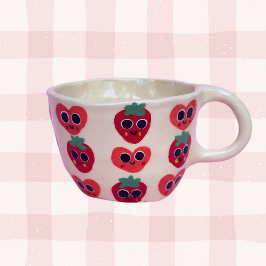 #1 Strawberry & Hearts Mug