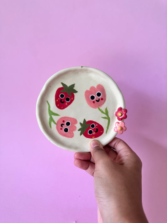 Strawberry and Tulip Mini Plate