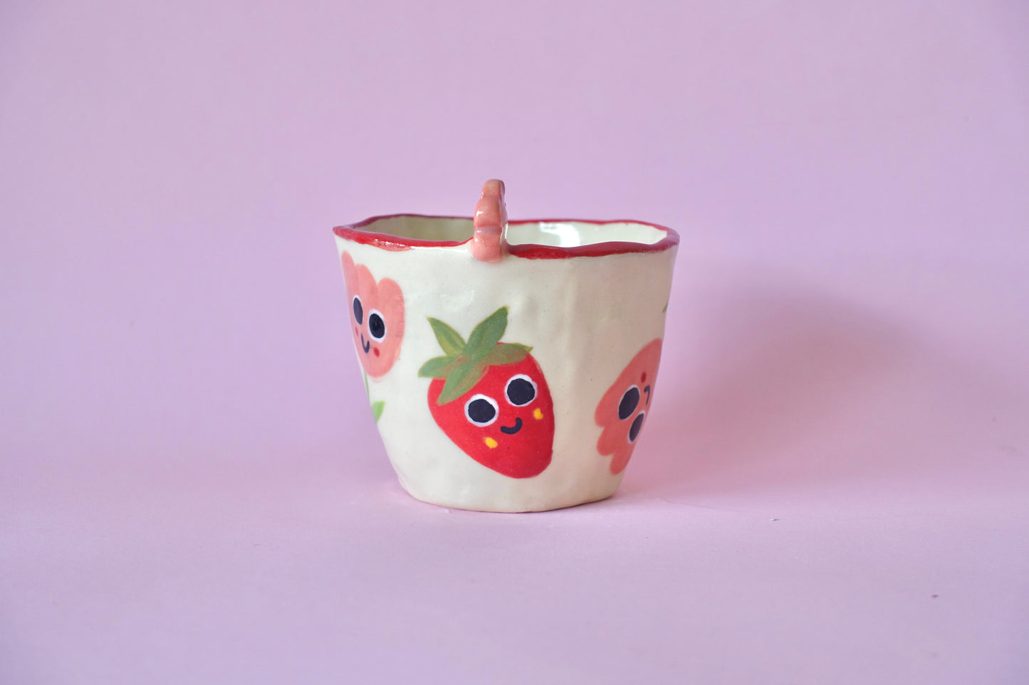 Happy Strawberry and Tulip Cup